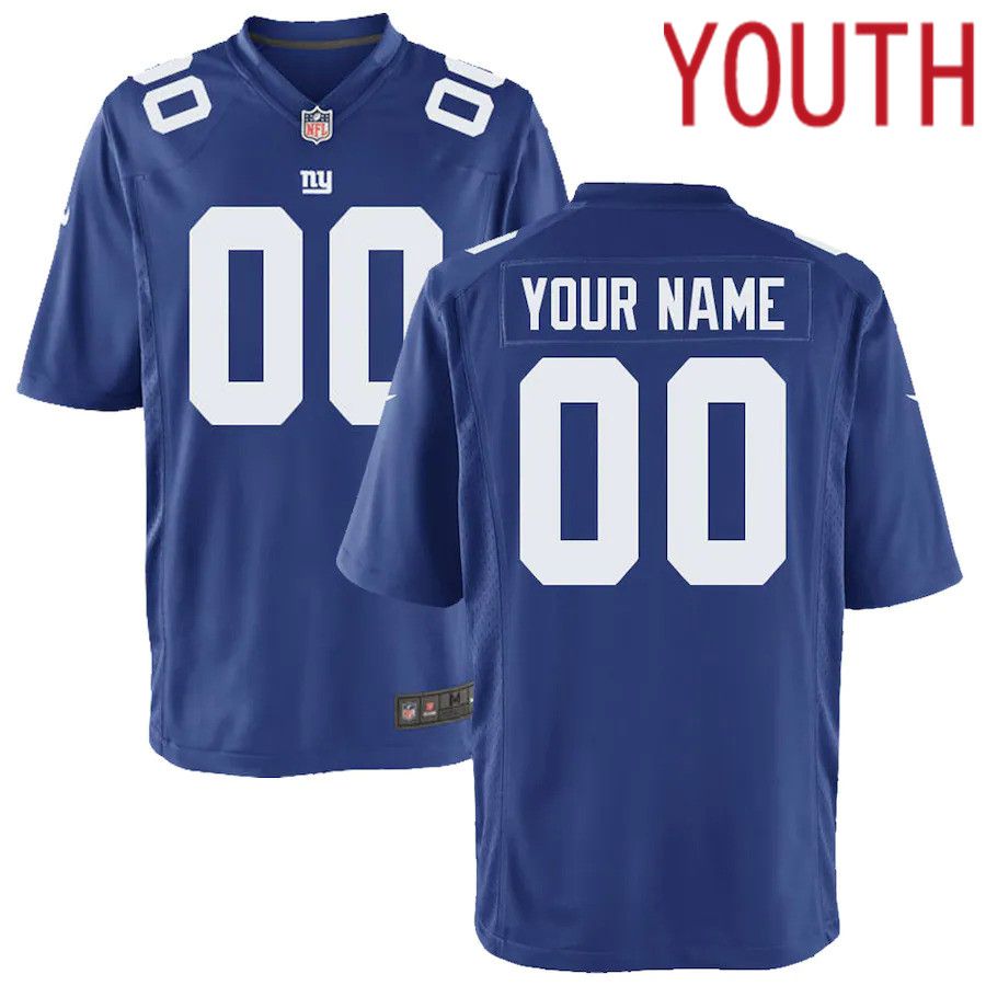 Youth New York Giants Nike Royal Custom Game NFL Jersey